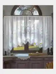 Тюль-арка для кухни, комнаты, на шторной ленте, 470 x 165 см