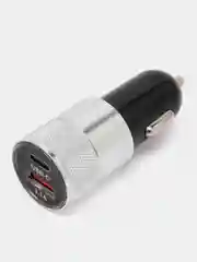 Белый автомобильное зарядное устройство Type-C, USB, 3.1 А, в прикуриватель, с быстрой зарядкой