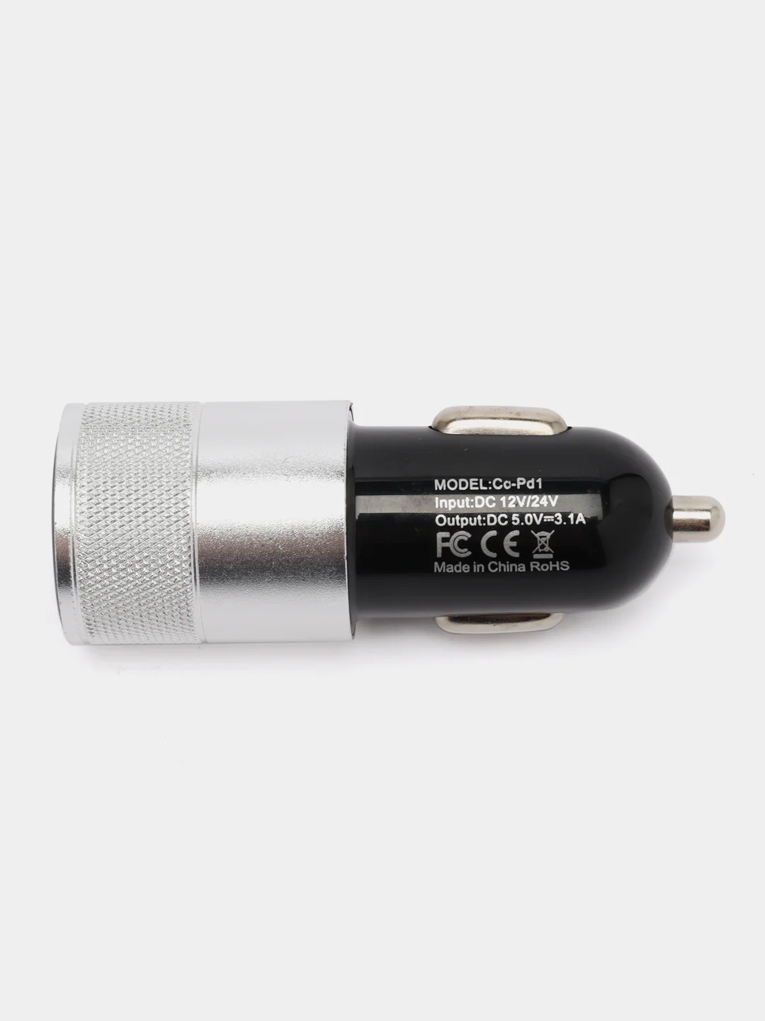 Белый автомобильное зарядное устройство Type-C, USB, 3.1 А, в прикуриватель, с быстрой зарядкой