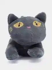 Серый мягкая игрушка-брелок "Кот-батон", длинный, на рюкзак, 15 см