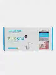 Серый смеситель для кухни LEDEME L74004 из нержавеющей стали с гибким изливом