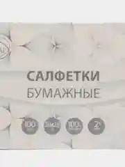 Салфетки бумажные, универсальные, в коробке, 2-слойные, 100 штук