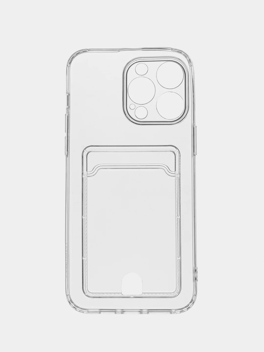 Прозрачный чехол для iPhone 11, 12, 13, 14, силиконовый для смартфона, с картхолдер, карман для карты