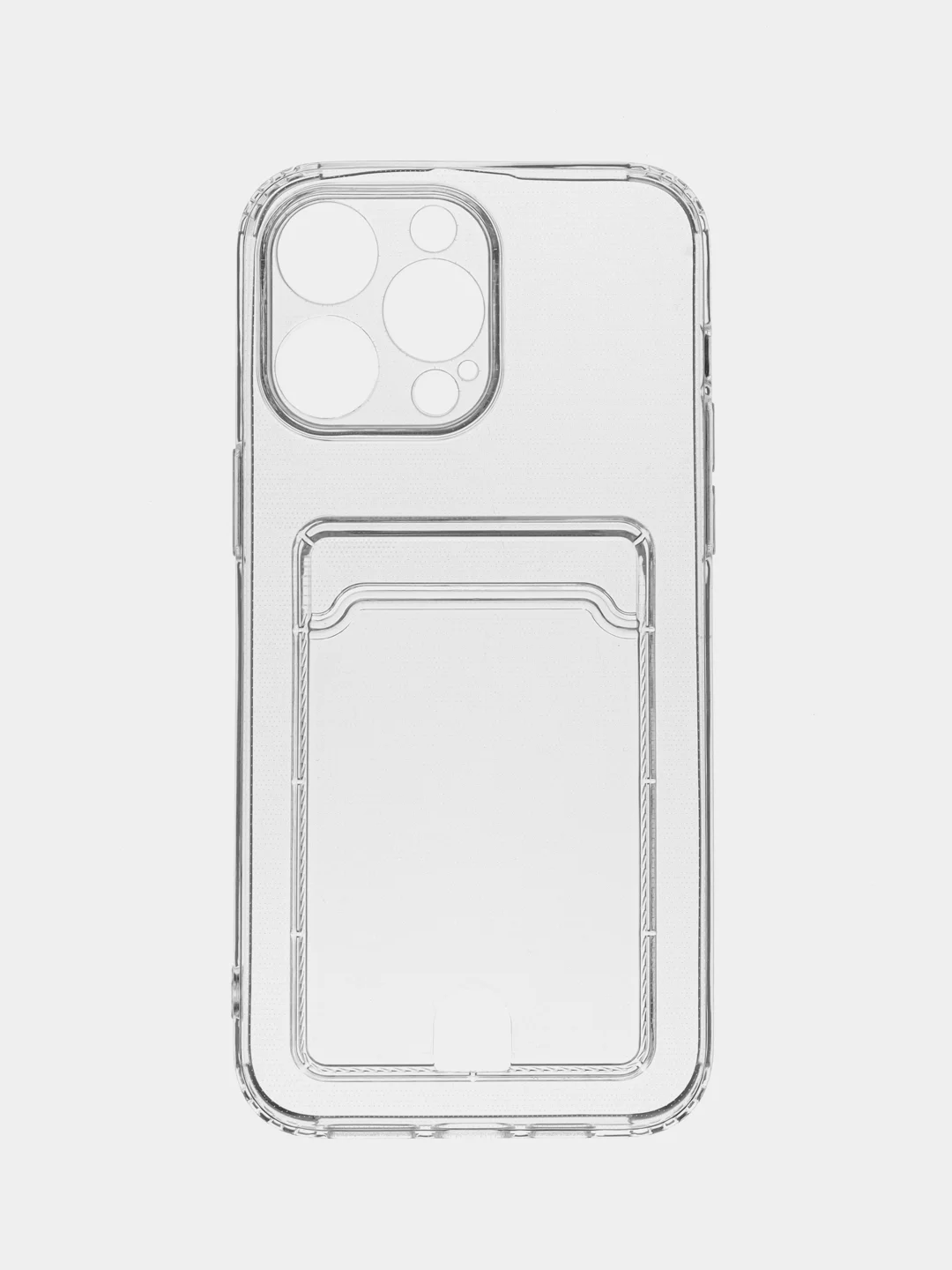 Прозрачный чехол для iPhone 11, 12, 13, 14, силиконовый для смартфона, с картхолдер, карман для карты