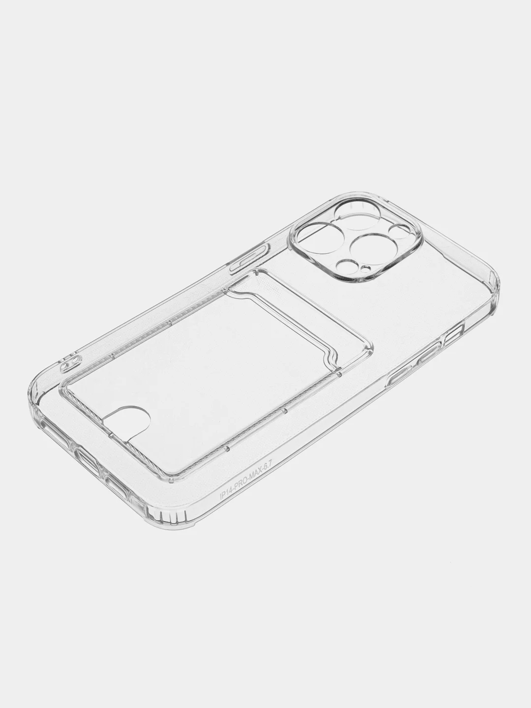 Прозрачный чехол для iPhone 11, 12, 13, 14, силиконовый для смартфона, с картхолдер, карман для карты