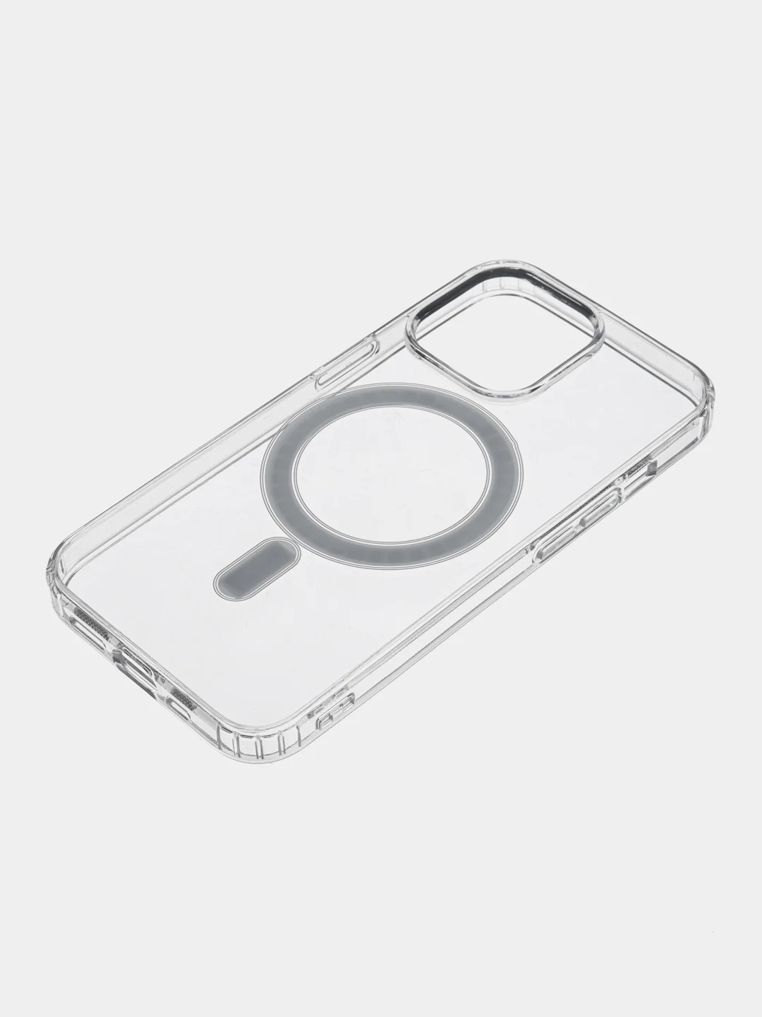 Прозрачный чехол iPhone 12, 13, 14 Magsafe силиконовый, прозрачный, для смартфона Apple