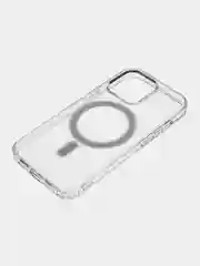 Прозрачный чехол iPhone 12, 13, 14 Magsafe силиконовый, прозрачный, для смартфона Apple