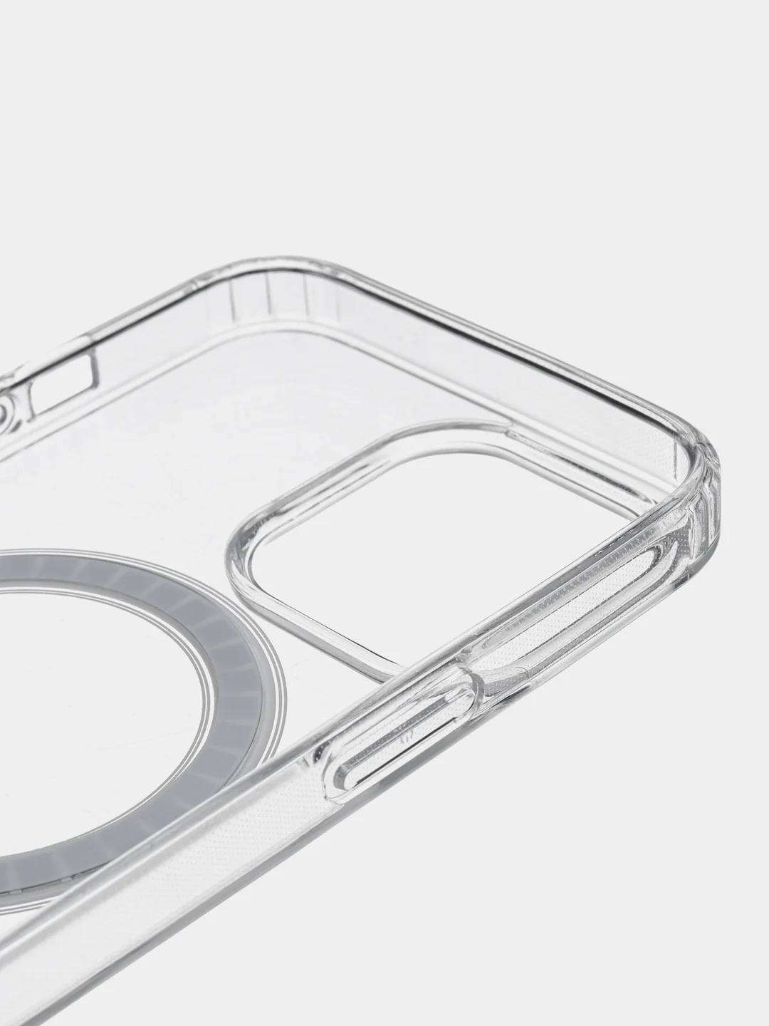 Прозрачный чехол iPhone 12, 13, 14 Magsafe силиконовый, прозрачный, для смартфона Apple