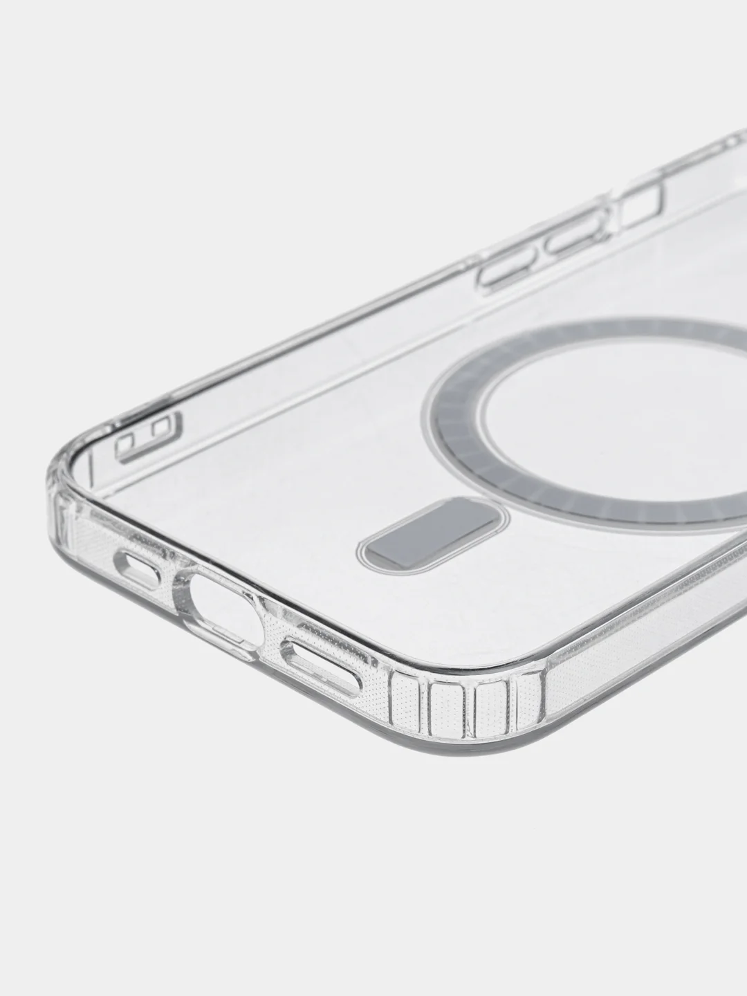Прозрачный чехол iPhone 12, 13, 14 Magsafe силиконовый, прозрачный, для смартфона Apple