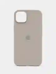 Бежевый меланж чехол для iPhone 12, 13, 14 MINI PRO MAX PLUS силиконовый с логотипом, для смартфона Apple