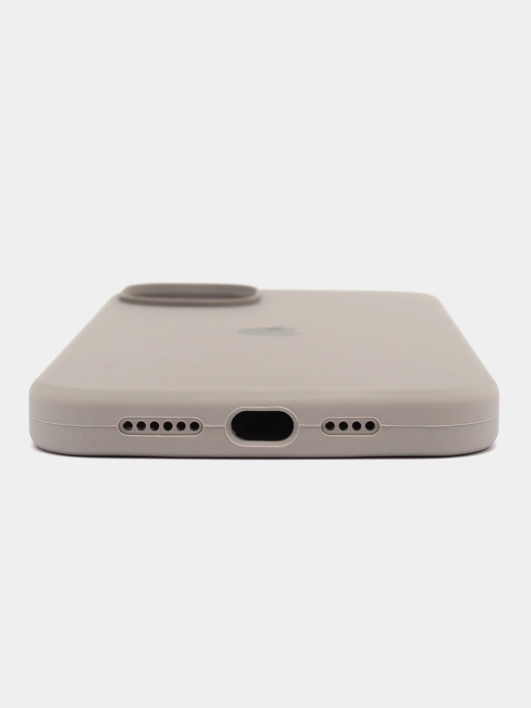 Бежевый меланж чехол для iPhone 12, 13, 14 MINI PRO MAX PLUS силиконовый с логотипом, для смартфона Apple