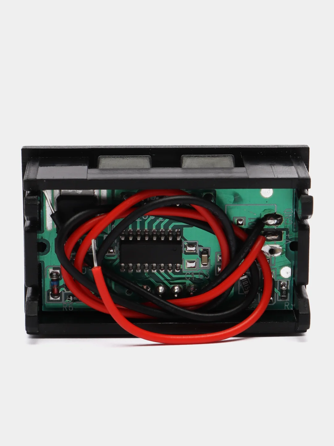 Красный вольтметр постоянного тока двухпроводной DC 5V-120V