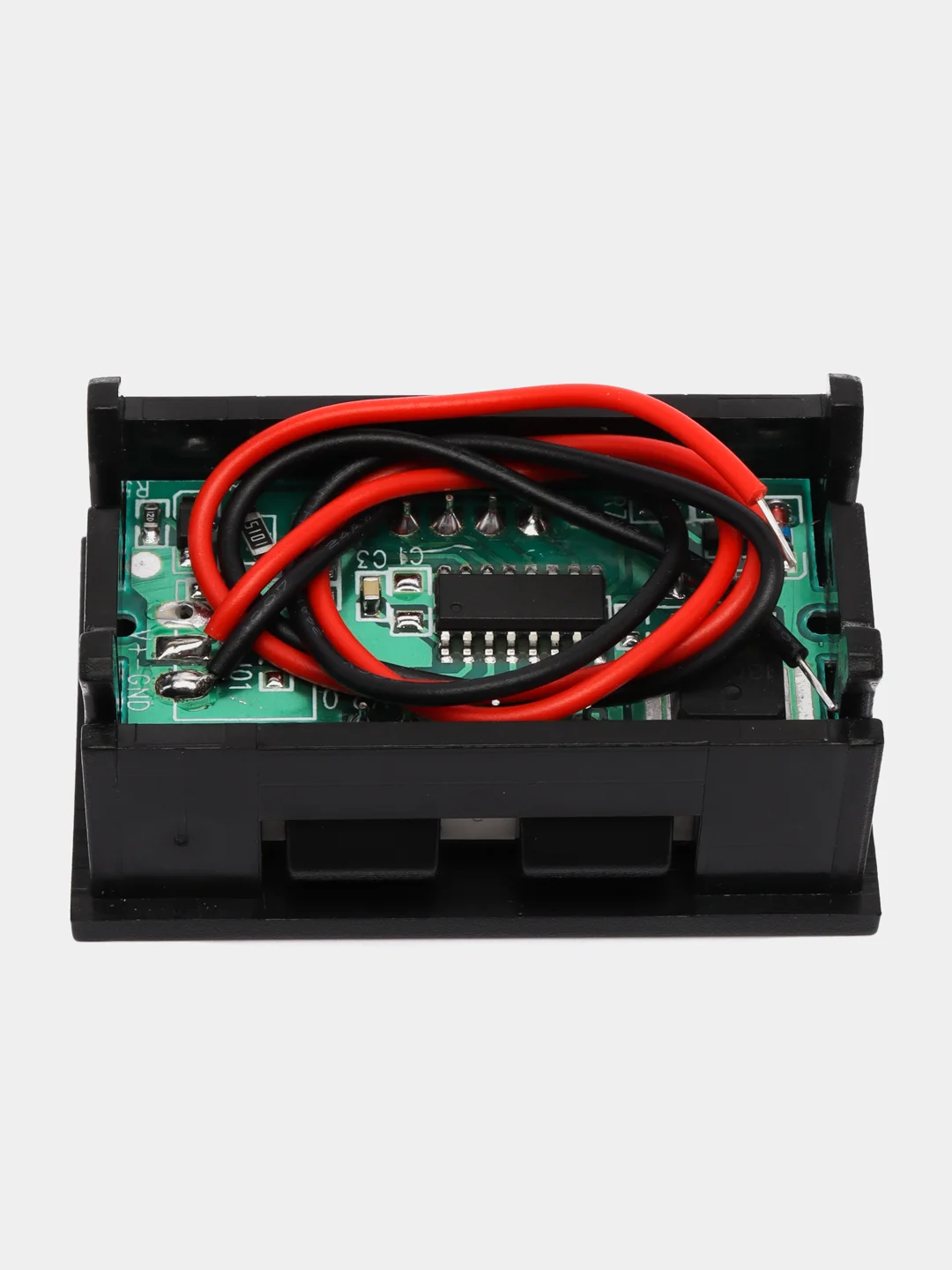Красный вольтметр постоянного тока двухпроводной DC 5V-120V