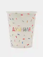 Бежевый колпак, одноразовые тарелки бумажные "Душнила"