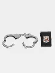 Бронзовый набор полицейского: автомат, пистолет, наручники, часы, значок