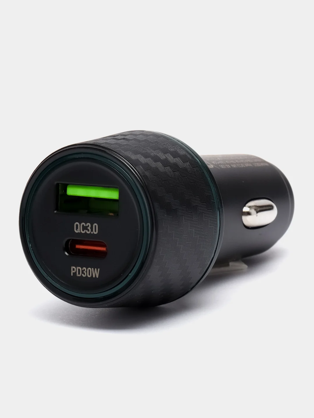 Черный автомобильное зарядное устройство Borofone BZ21, PD30W, QC 3.0, 2 USB