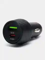 Черный автомобильное зарядное устройство Borofone BZ21, PD30W, QC 3.0, 2 USB