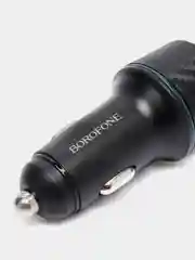 Черный автомобильное зарядное устройство Borofone BZ21, PD30W, QC 3.0, 2 USB