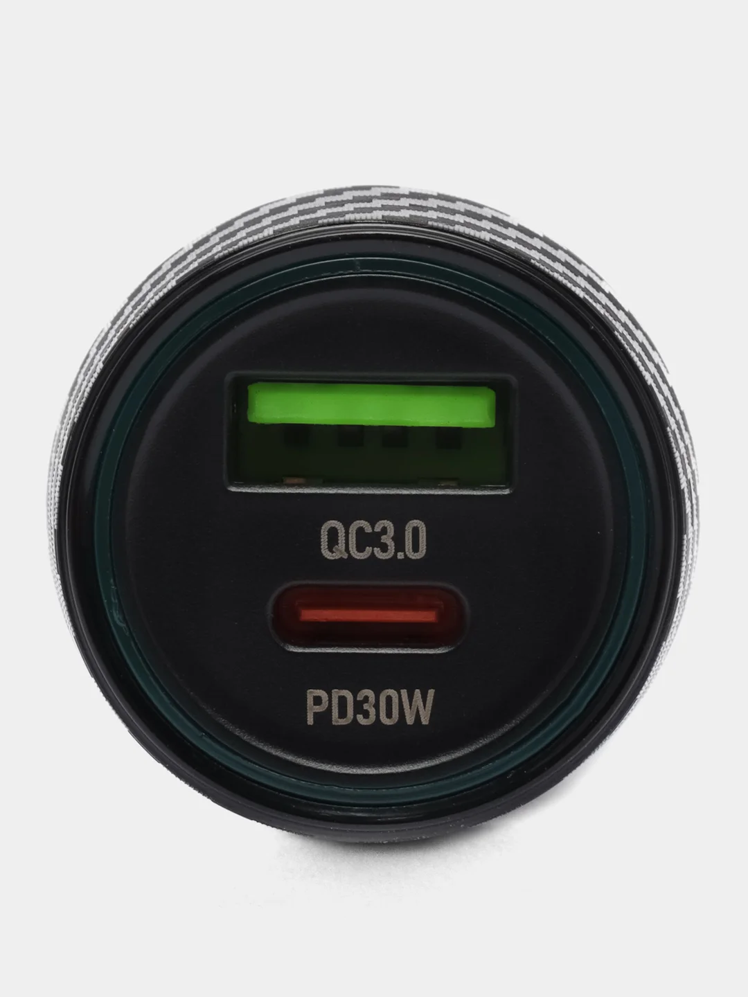 Черный автомобильное зарядное устройство Borofone BZ21, PD30W, QC 3.0, 2 USB