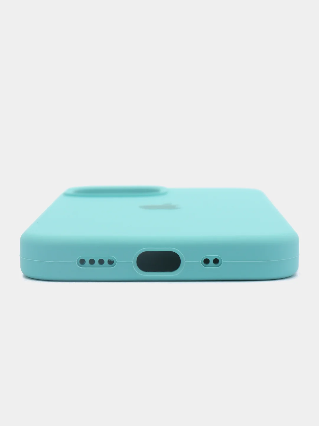 Бирюзовый чехол для iPhone 12, 13, 14 MINI PRO MAX PLUS силиконовый с логотипом, для смартфона Apple