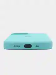 Бирюзовый чехол для iPhone 12, 13, 14 MINI PRO MAX PLUS силиконовый с логотипом, для смартфона Apple