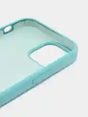 Бирюзовый чехол для iPhone 12, 13, 14 MINI PRO MAX PLUS силиконовый с логотипом, для смартфона Apple