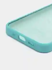 Бирюзовый чехол для iPhone 12, 13, 14 MINI PRO MAX PLUS силиконовый с логотипом, для смартфона Apple