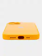 Горчичный силиконовый чехол на iPhone 13, 13 Pro, 13 Pro Max, со стеклянной панелью