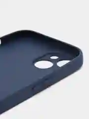 Синий силиконовый чехол на iPhone 13, 13 Pro, 13 Pro Max, со стеклянной панелью