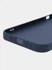 Синий силиконовый чехол на iPhone 13, 13 Pro, 13 Pro Max, со стеклянной панелью