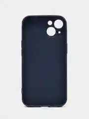 Синий силиконовый чехол на iPhone 13, 13 Pro, 13 Pro Max, со стеклянной панелью