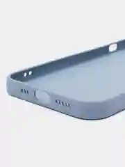Светло-синий силиконовый чехол на iPhone 13, 13 Pro, 13 Pro Max, со стеклянной панелью