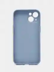 Светло-синий силиконовый чехол на iPhone 13, 13 Pro, 13 Pro Max, со стеклянной панелью