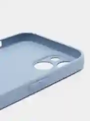 Светло-синий силиконовый чехол на iPhone 13, 13 Pro, 13 Pro Max, со стеклянной панелью