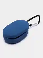 Синий чехол с карабином для Xiaomi Redmi Airdots / Airdots S / Airdots 2 аирдотс наушников