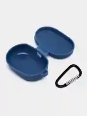 Синий чехол с карабином для Xiaomi Redmi Airdots / Airdots S / Airdots 2 аирдотс наушников