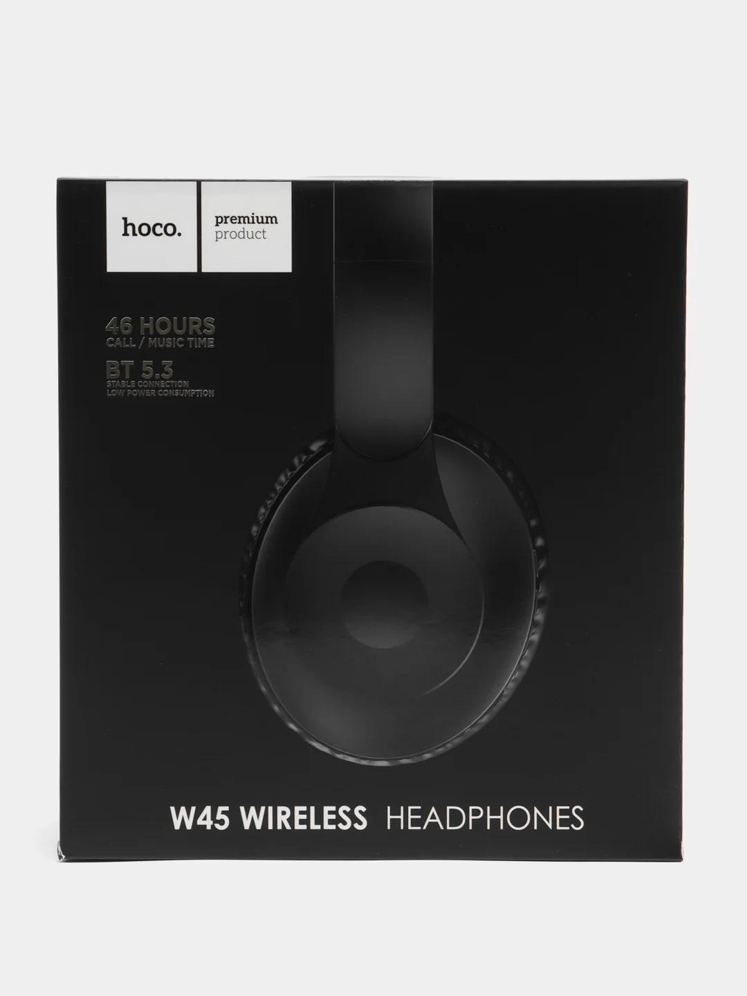 Черный беспроводные полноразмерные наушники Hoco W45, Bluetooth, AUX, с микрофоном