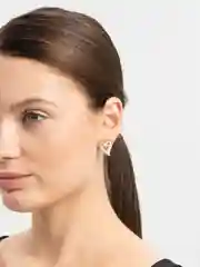 Серьги с жемчугом в форме сердца