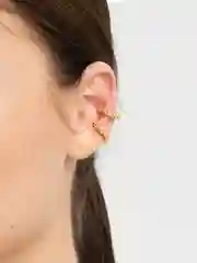 Золотой серьга-кафф