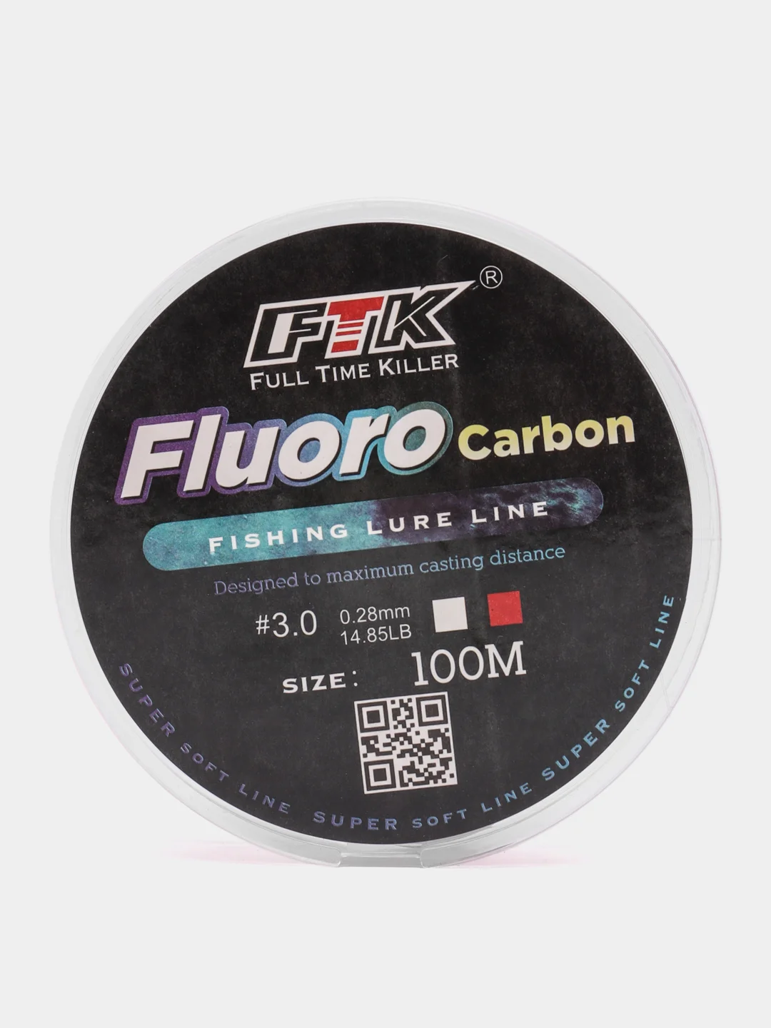 Розовый леска рыболовная нейлоновая FluoroCarbon, 100 м