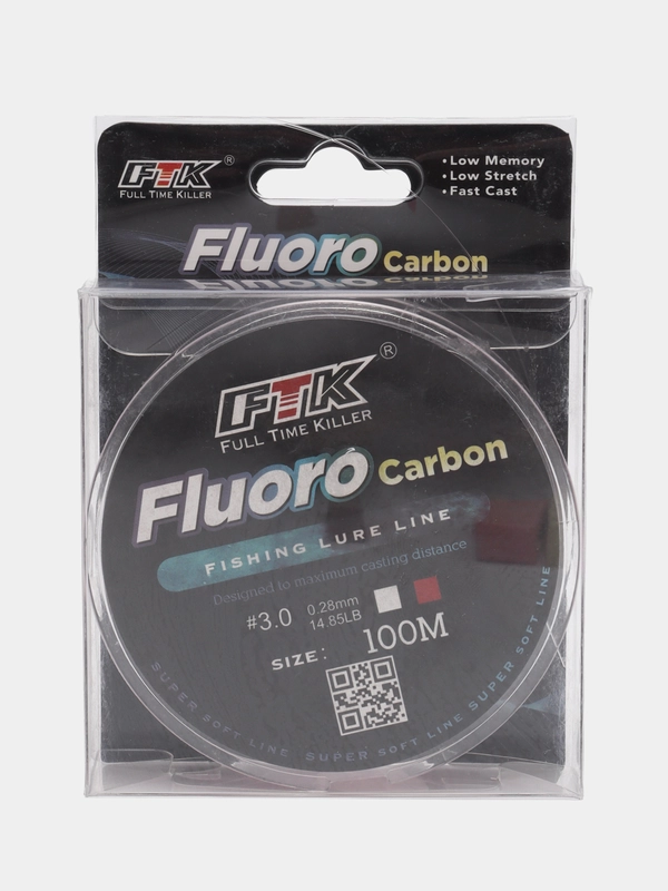 Леска рыболовная нейлоновая FluoroCarbon, 100 м