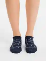 Синий меланж носки короткие теплые женские Danni Termo Short