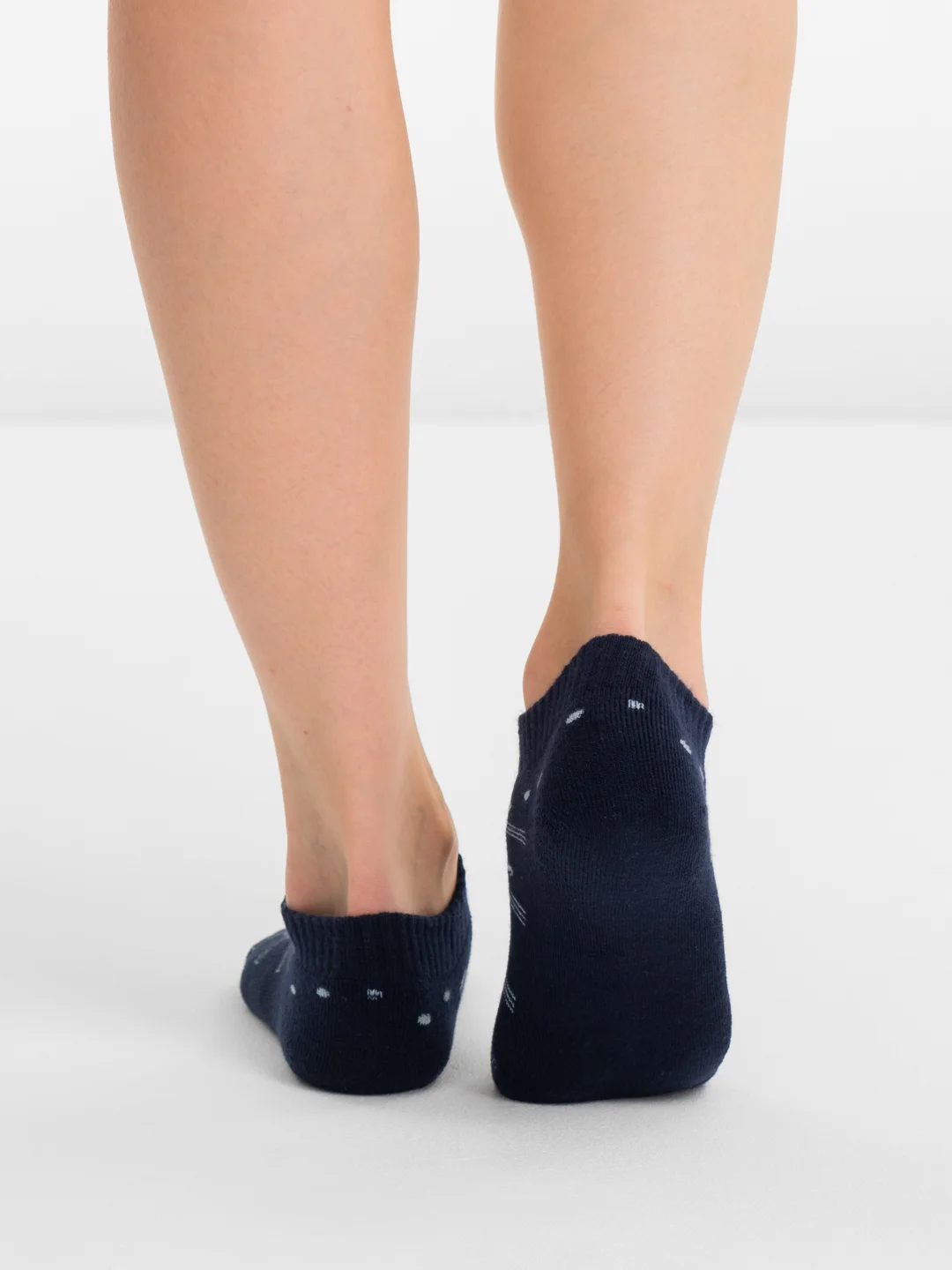 Синий меланж носки короткие теплые женские Danni Termo Short