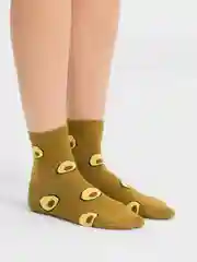 Зеленый носки хлопковые с рисунком. AMIGOBS