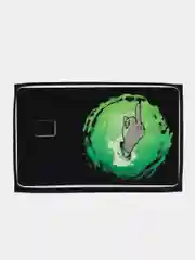 Наклейка на банковскую карту, стикер на карту: Рик и Морти, палец Рика (Rick and Morty)
