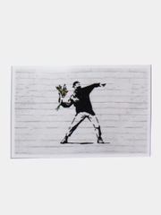 Наклейка на банковскую карту, стикер на карту: Бэнкси Метатель цветов (Flower Thrower)