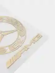 Золотой металлическая наклейка-стикер "Mercedes AMG" на телефон / авто
