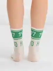 Зеленый носки унисекс высокие, женские носки, носки мужские с принтом надписью