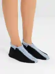 Черный носки следки вязаные