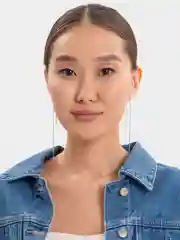 Серебряный серьги длинные Цепочка